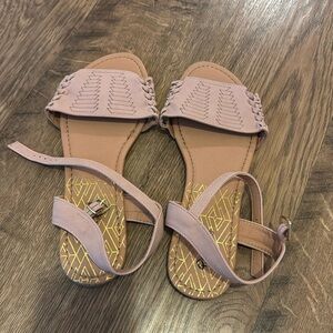Suede braided sandals